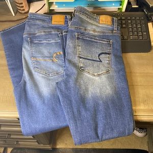 Two pairs of American Eagle jeans - size 12